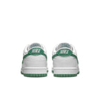 Nike Dunk Low White Green Noise (W) rear view, featuring Swoosh logo and textured outsole.