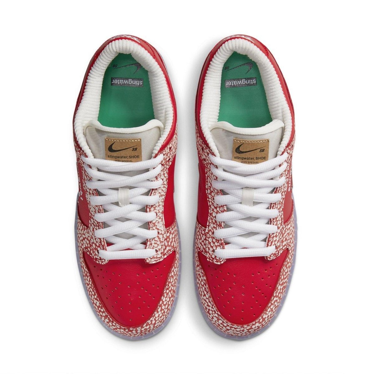 Nike Dunk SB Low Stingwater Magic Mushroom sneakers featuring bold red design and unique mushroom-inspired details.