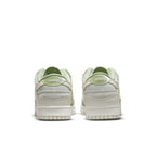 Nike Dunk Scrap Grey Haze Phantom rear view, featuring patchwork leather and pastel accents.