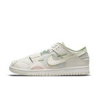 Nike Dunk Scrap Grey Haze Phantom sneaker with patchwork leather and pastel accents, ideal for comfort and style.