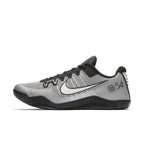 Nike Kobe 11 Quai 54 basketball shoes in engineered mesh, featuring black and white design with Flywire support.