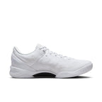 Nike Kobe 8 Protro Halo shoes in all-white design, featuring a sleek silhouette and textured upper for performance.