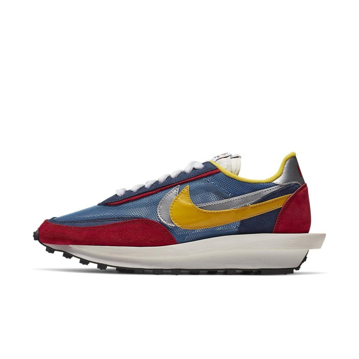 Nike LD Waffle Sacai Blue Multi sneaker featuring unique color combination and hybrid design.