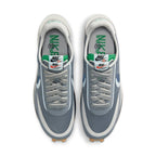 Nike LD Waffle sacai CLOT Kiss of Death 2 Cool Grey, featuring a unique grey mesh upper and hybrid silhouette.