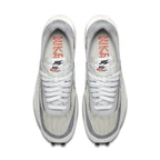 Nike LD Waffle Sacai Summit White sneakers from above, showcasing dual themes and co-branded Nike x Sacai elements.