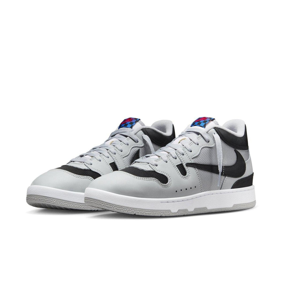 Nike Mac Attack QS SP Travis Scott Cactus Jack, classic tennis sneaker with black and gray mesh design.