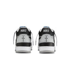 Nike Mac Attack SP Travis Scott Cactus Jack sneaker rear view with stylish logo and black-grey colorway.