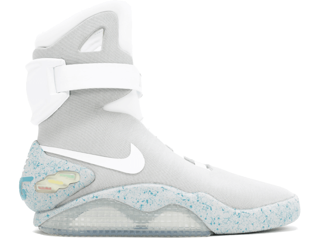 Nike Mag sneakers inspired by Marty McFly from Back to the Future, limited edition for Parkinson's research.