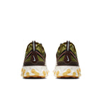 Nike React Element 87 Moss sneakers showcasing a transparent upper with earthy tones and distinctive cushioning design.