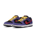 Nike SB Dunk Low ACG Terra sneakers featuring vibrant colors, suede panels, and a speckled white midsole.
