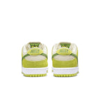 Nike SB Dunk Low Green Apple sneakers showcasing Atomic Green suede with contrasting coconut base.
