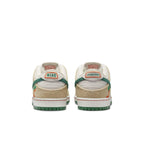 Rear view of Nike SB Dunk Low Jarritos sneakers featuring green and orange branding.