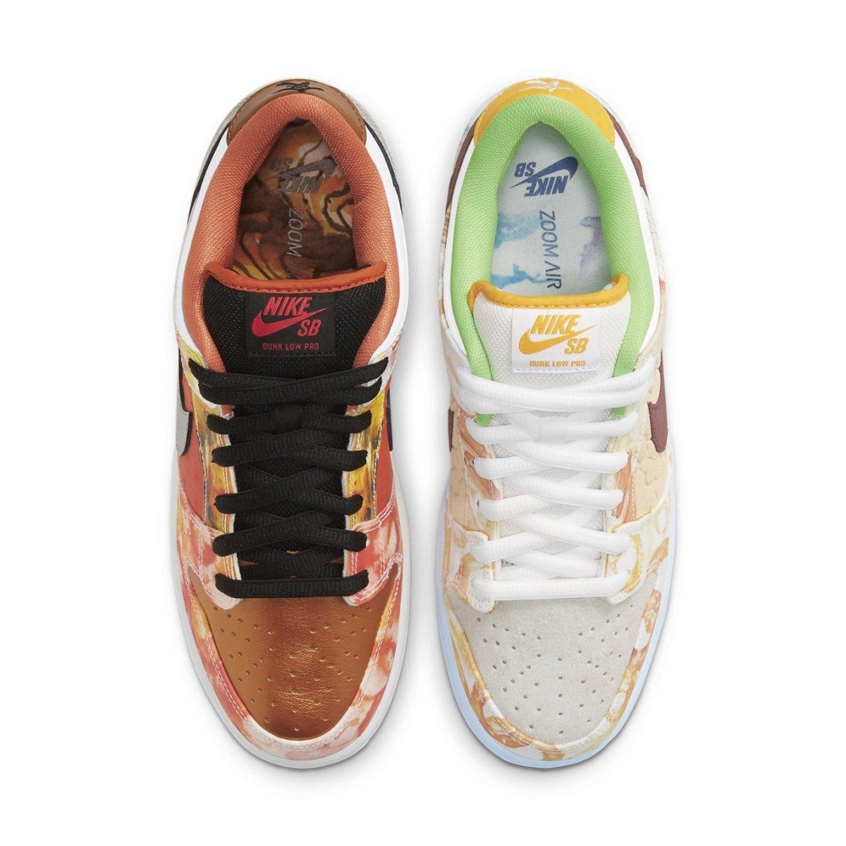 Nike SB Dunk Low Street Hawker (2021) showing multi-colored design inspired by Chinese cuisine.