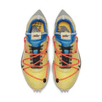 Nike Vapor Street Off-White Tour Yellow women’s running shoes featuring translucent design and distinctive lacing.