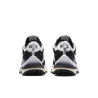 Nike VaporWaffle sacai Black White sneakers rear view showcasing modern design and iconic Waffle sole.