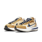 Nike Vaporwaffle sacai Sesame Blue Void sneakers featuring a blend of modern and classic design elements.
