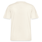 Relaxed fit beige tee shirt back view, designed for comfort and casual style with a clean silhouette.