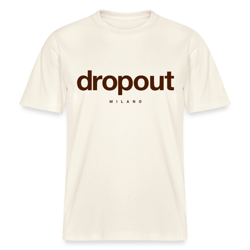 Relaxed fit tee with 'dropout MILANO' print, crafted for comfort and style, perfect for casual wear.